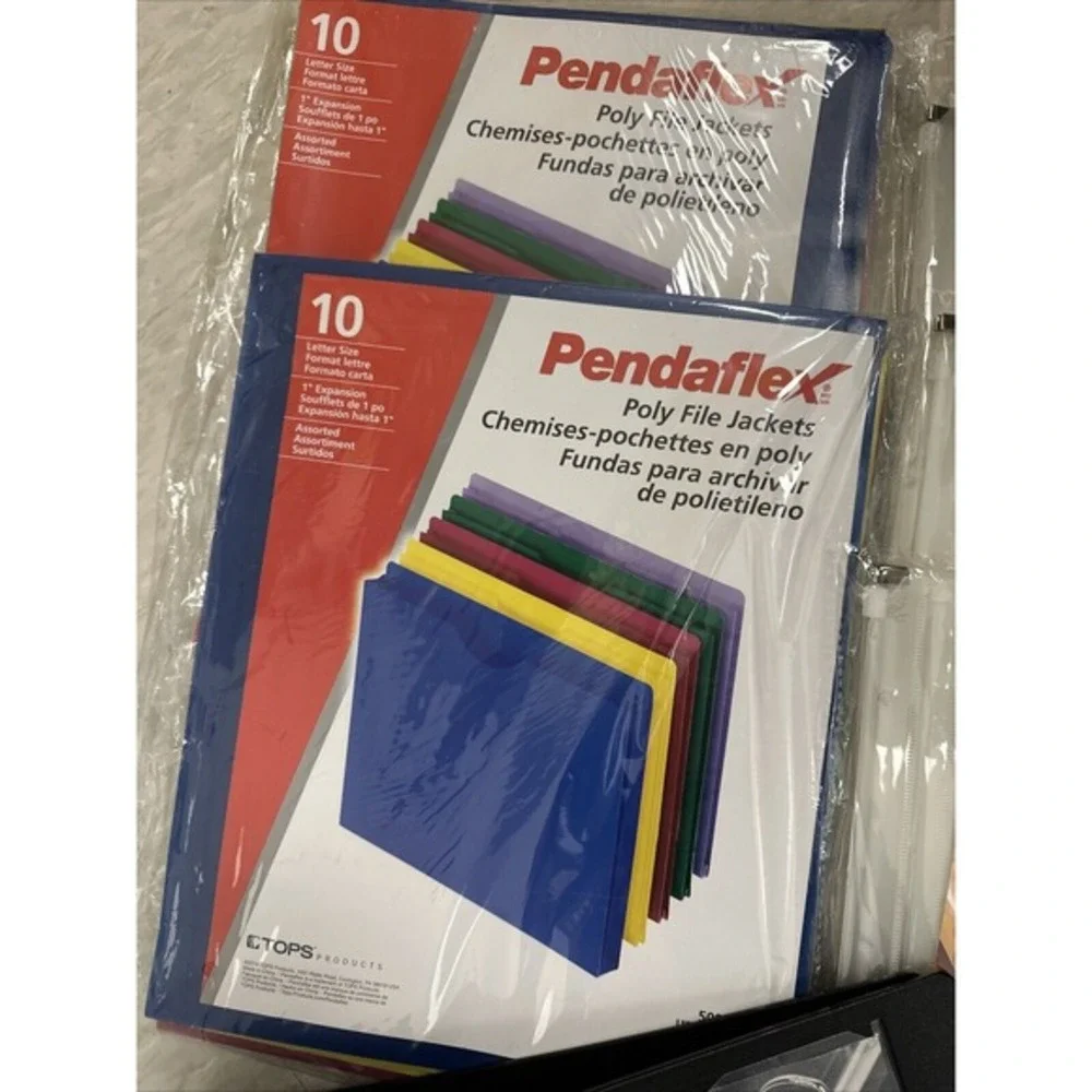 2‎ Pendaflex® Poly File Pockets-Letter Size, 4 3-Pack Binder Folders, 2
